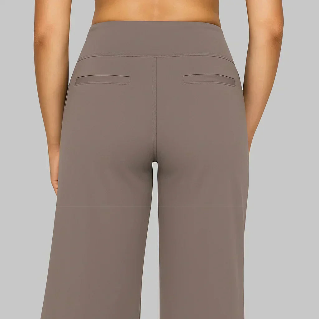 Elmyra | Women's Soft Jersey Wide Leg Trousers