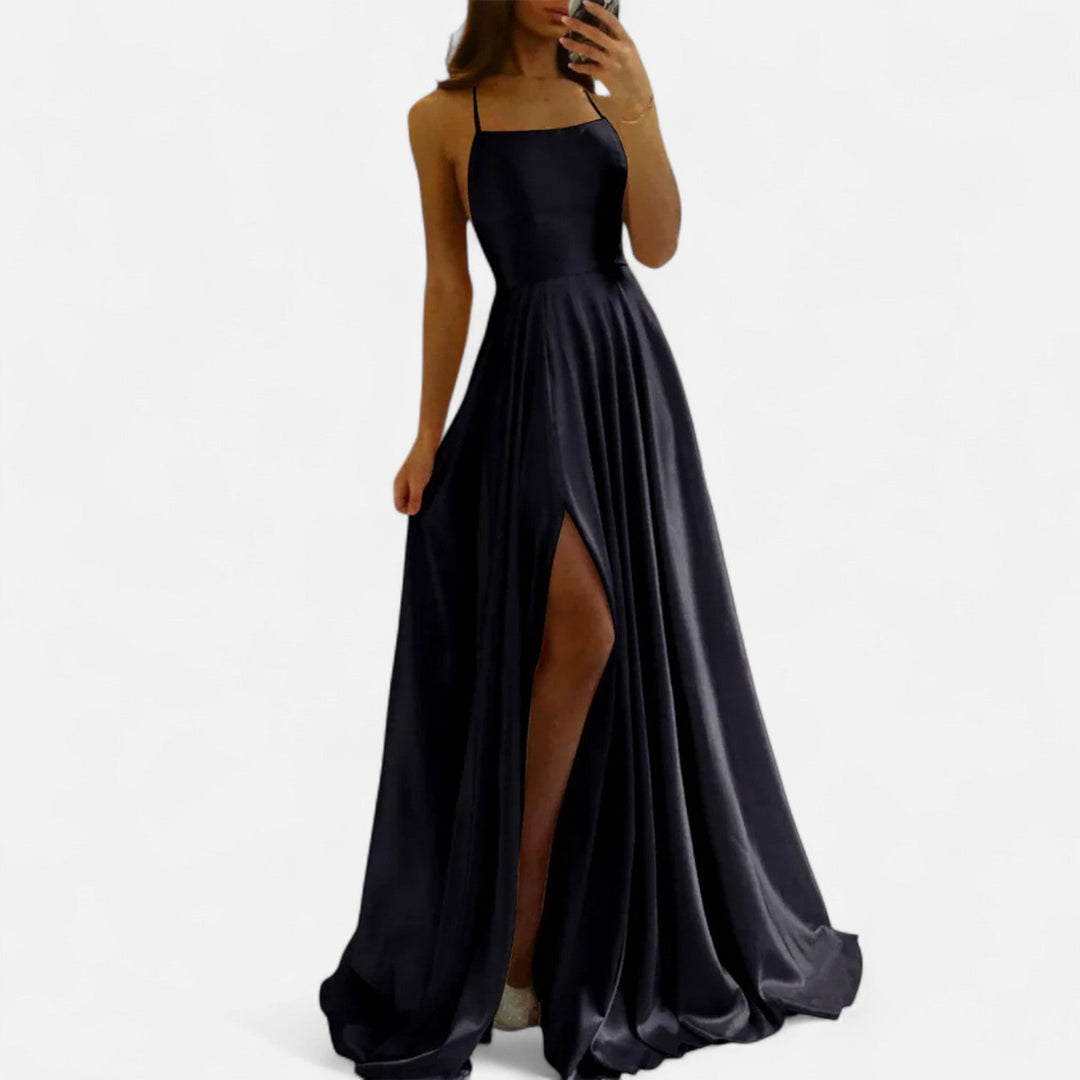 Eadlyn | Women's Elegant Spaghetti Strap Slit Maxi Dress