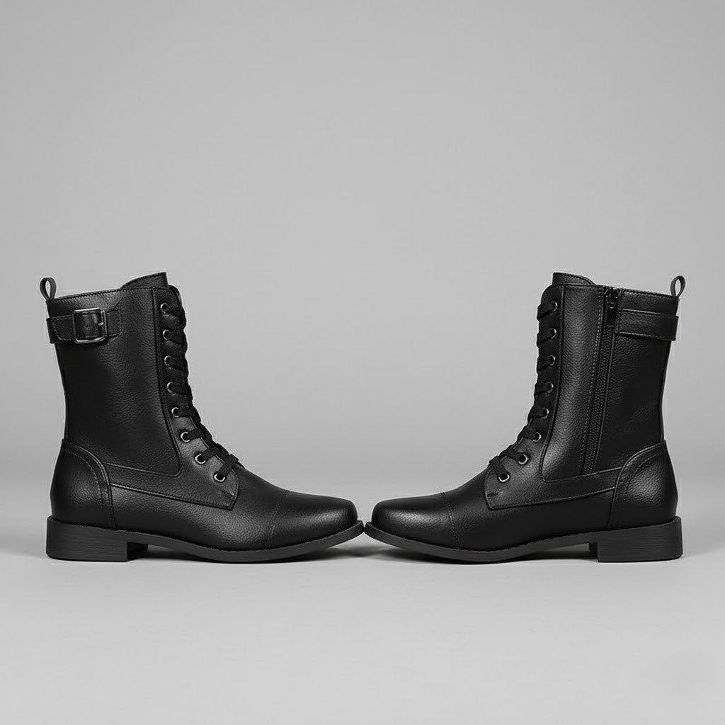 Faerelle | Women's Lace-Up Side Zip Ankle Boots