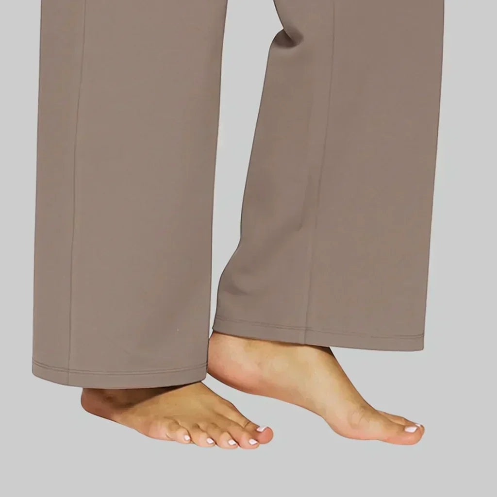Elmyra | Women's Soft Jersey Wide Leg Trousers