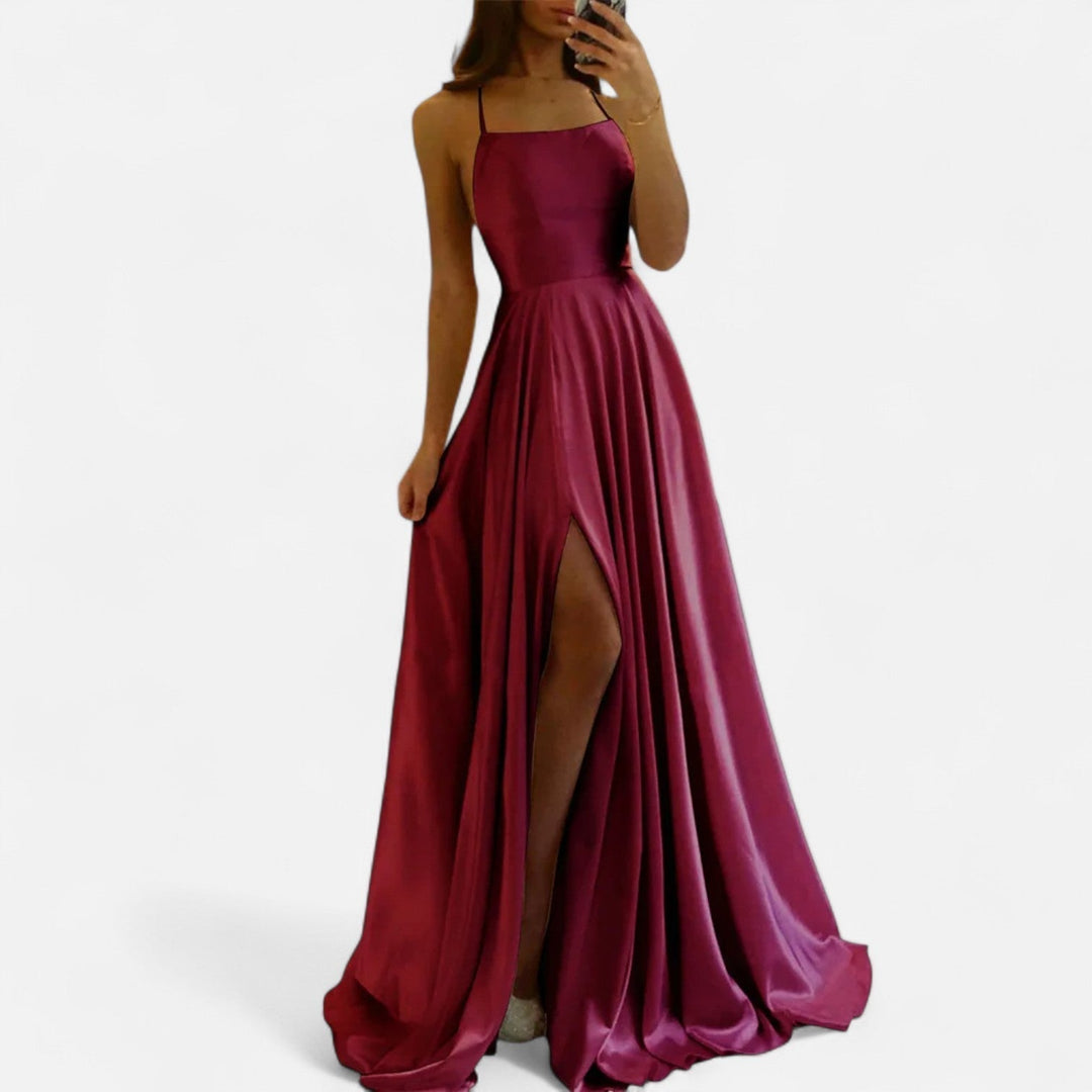 Eadlyn | Women's Elegant Spaghetti Strap Slit Maxi Dress