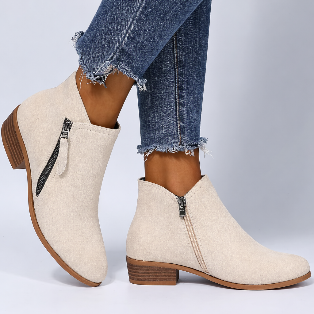 Honoria | Women's Side-Zip Block Heel Ankle Boots