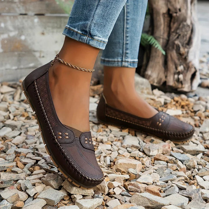 Delphine | Women's Slip-On Stud Detail Loafers