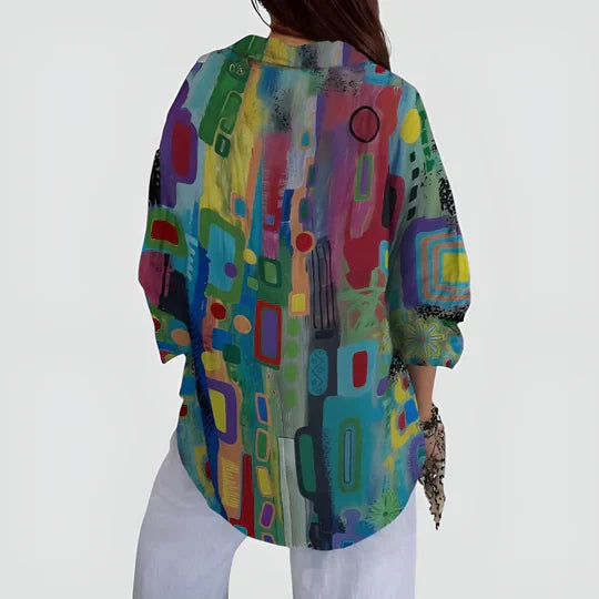 Beatrix | Women's Casual Printed Button-Up Shirt
