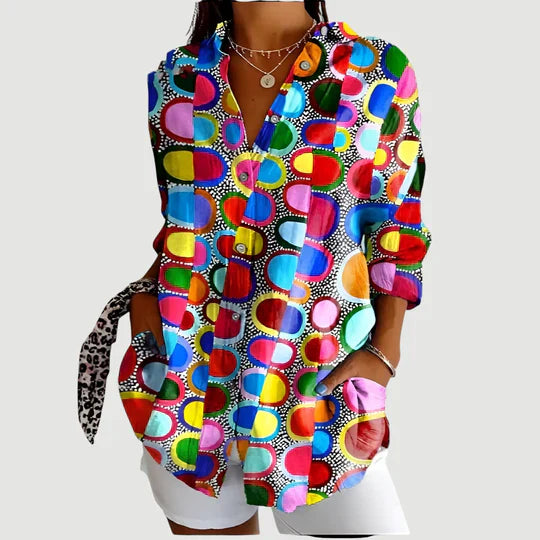 Beatrix | Women's Casual Printed Button-Up Shirt