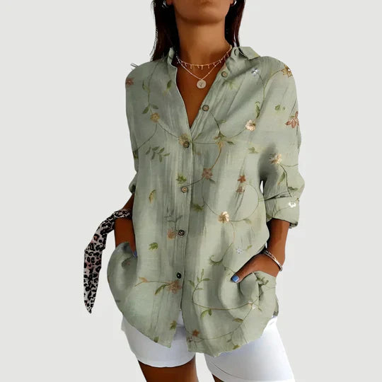 Beatrix | Women's Casual Printed Button-Up Shirt