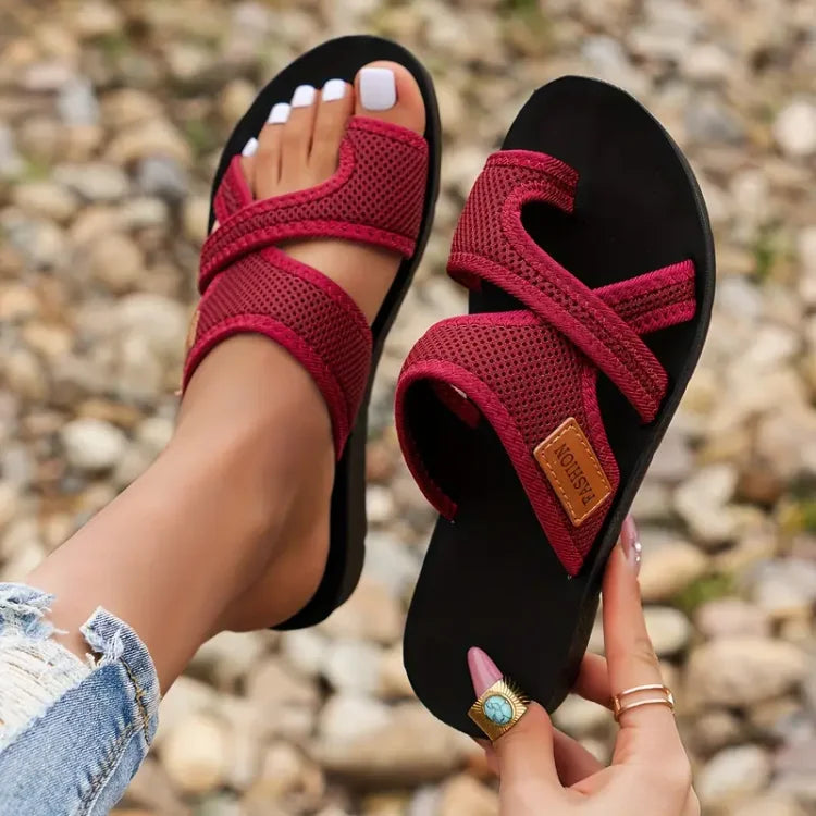 Vexa | Women's Cross Strap Slide Sandals