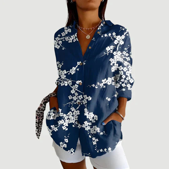 Beatrix | Women's Casual Printed Button-Up Shirt
