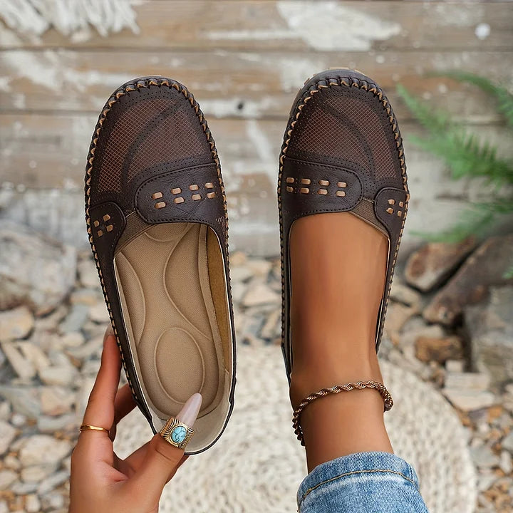Delphine | Women's Slip-On Stud Detail Loafers