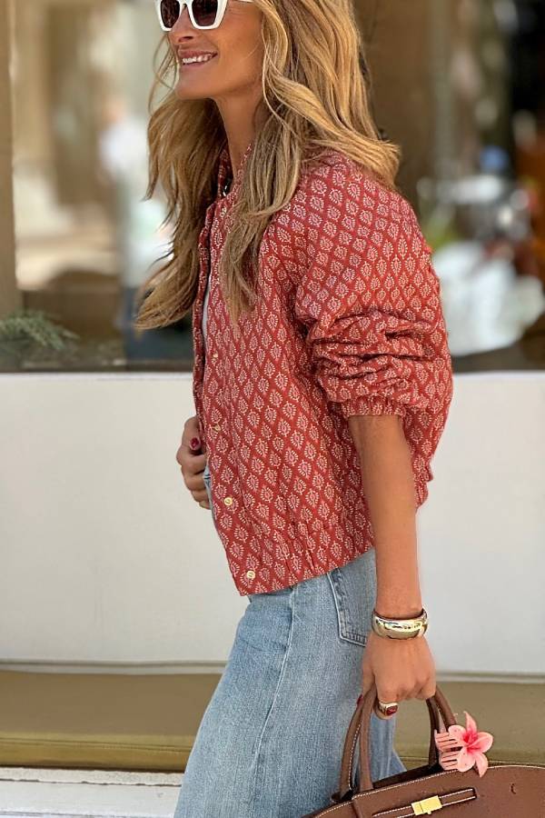 Tamsyn | Women's Printed Button-Up Jacket