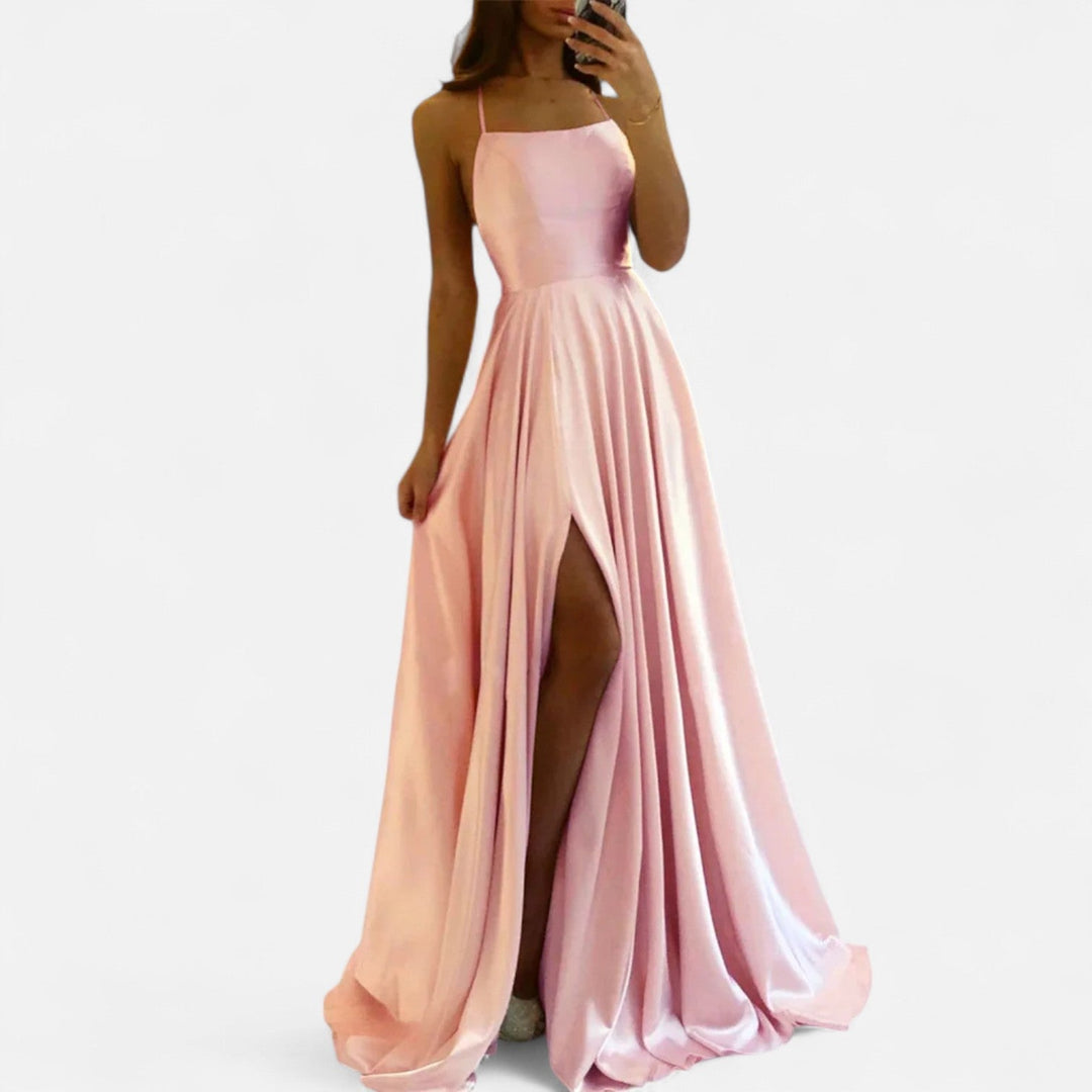 Eadlyn | Women's Elegant Spaghetti Strap Slit Maxi Dress
