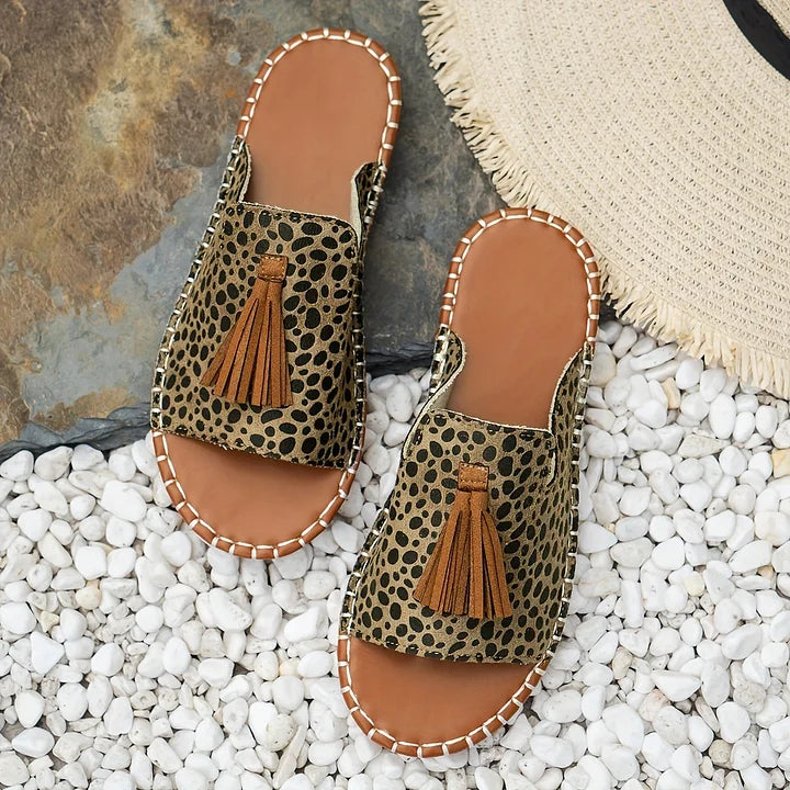 Fionnuala | Women's Boho Tassel Slide Sandals