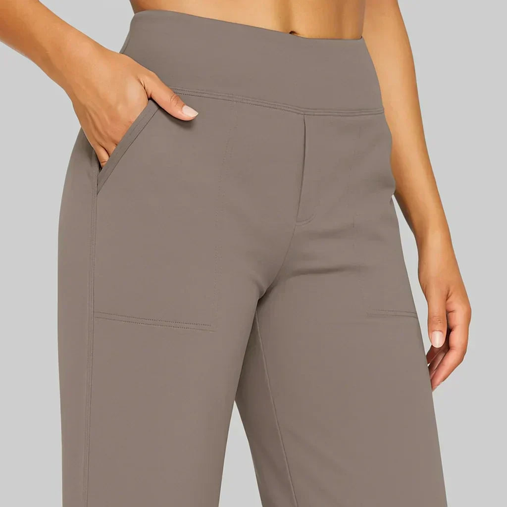 Elmyra | Women's Soft Jersey Wide Leg Trousers