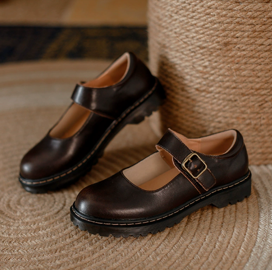 Zirelle | Women's Classic Strap Chunky Sole Mary Jane Shoes