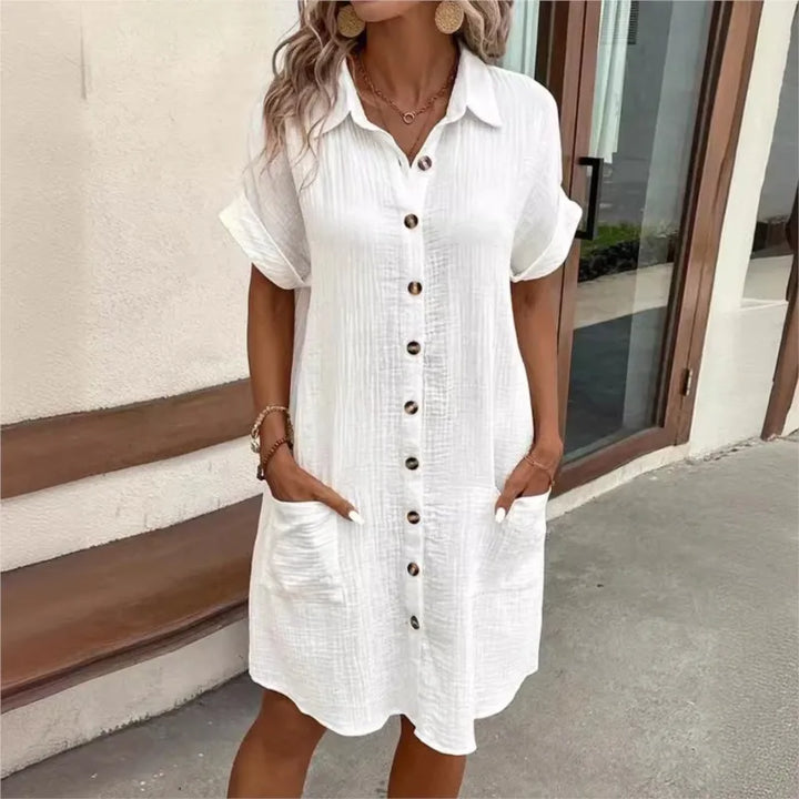 Ingrid | Women's Casual Button-Down Shirt Dress