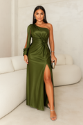 Waverly | Women's Elegant One-Shoulder Twist Maxi Dress