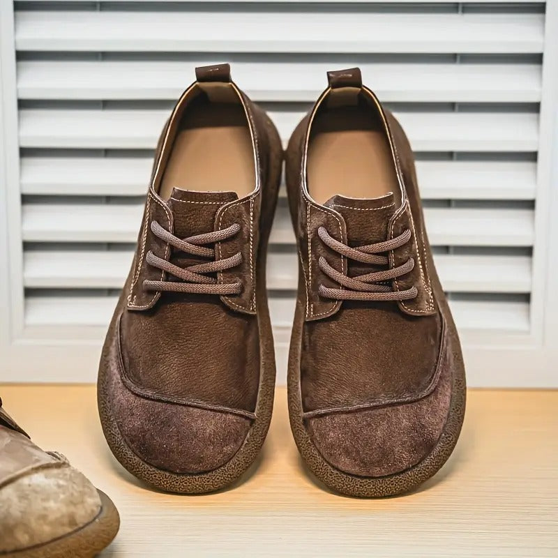 Lunethra | Women's Lace-Up Textured Casual Shoes