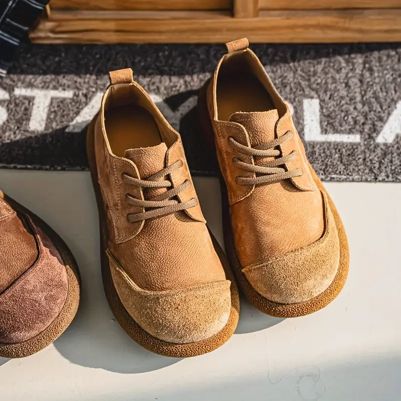 Lunethra | Women's Lace-Up Textured Casual Shoes