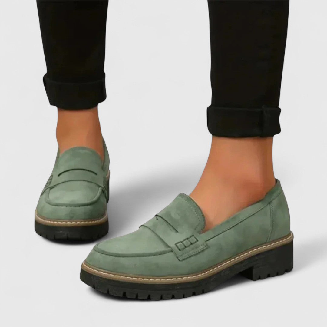 Fenira | Women's Chunky Platform Slip-On Loafers