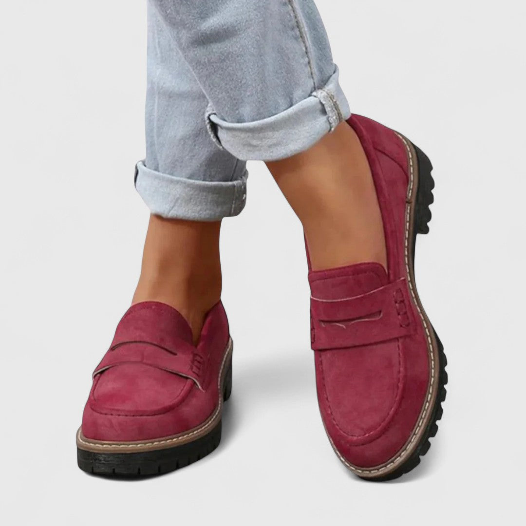 Fenira | Women's Chunky Platform Slip-On Loafers