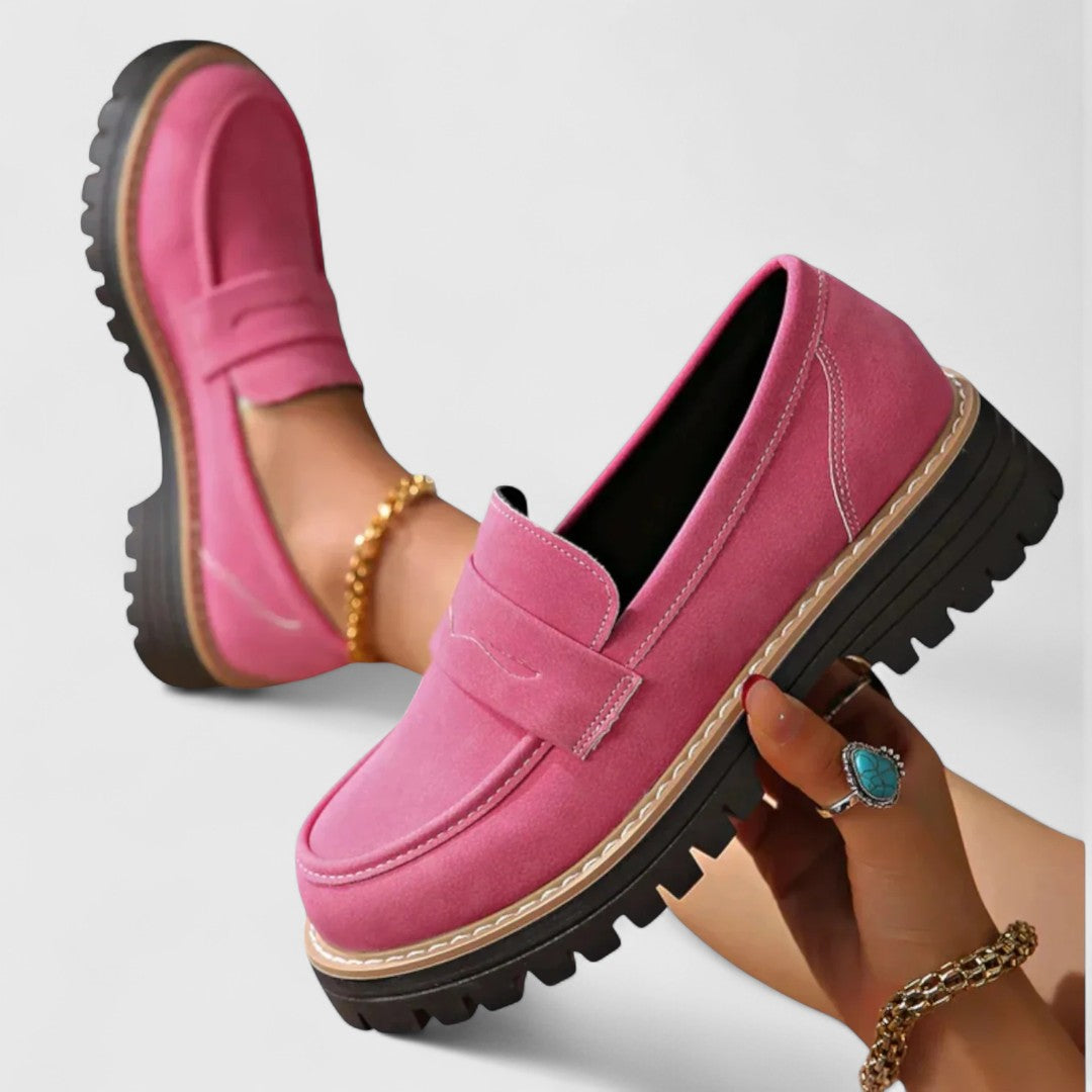 Fenira | Women's Chunky Platform Slip-On Loafers