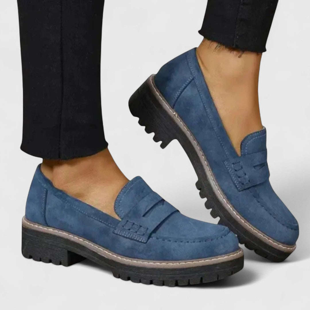 Fenira | Women's Chunky Platform Slip-On Loafers