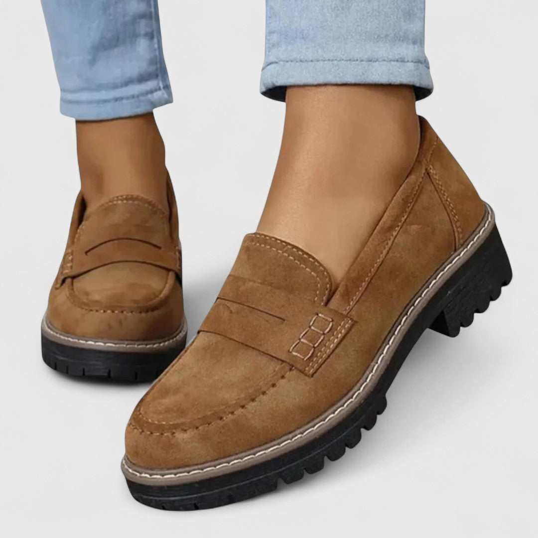 Fenira | Women's Chunky Platform Slip-On Loafers