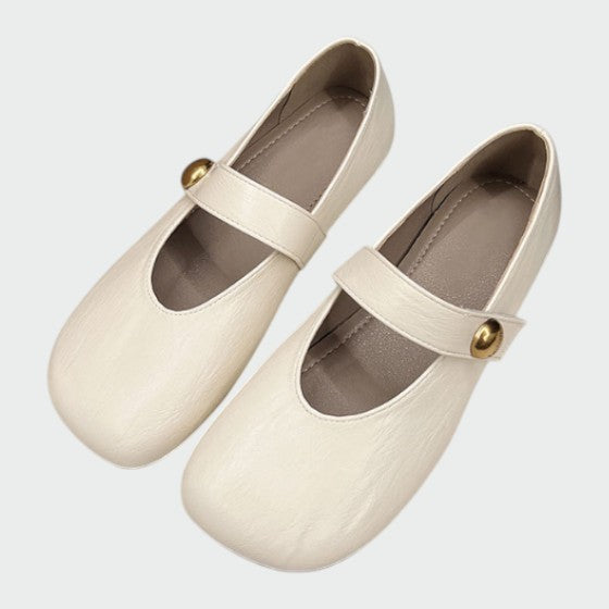 Orlisse | Women's Round Toe Strap Button Mary Jane Shoes
