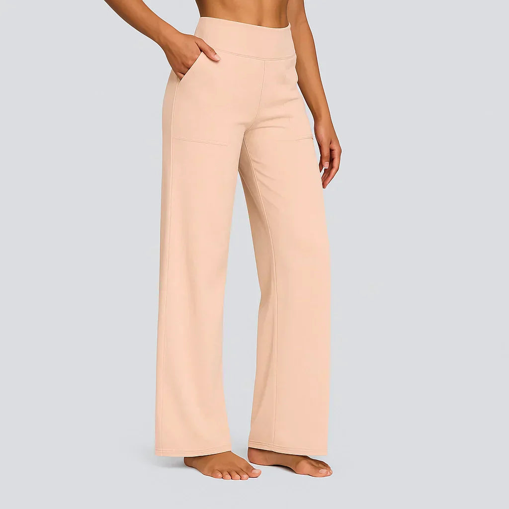 Elmyra | Women's Soft Jersey Wide Leg Trousers