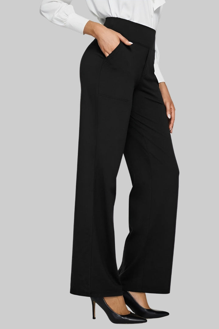 Elmyra | Women's Soft Jersey Wide Leg Trousers