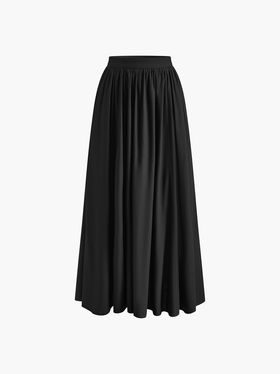 Nathalie | Women's High-Waist Pleated Pocket Maxi Skirt