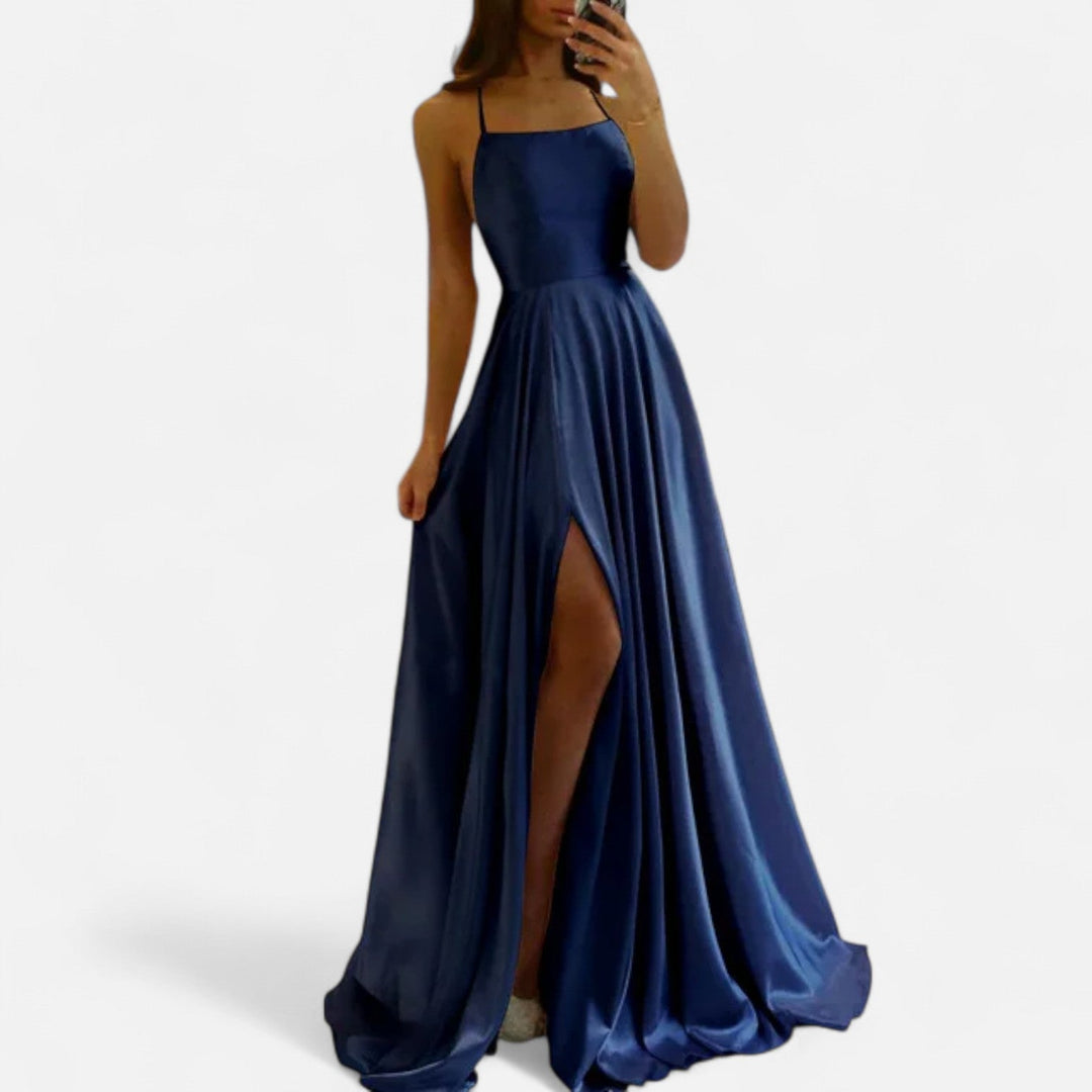 Eadlyn | Women's Elegant Spaghetti Strap Slit Maxi Dress