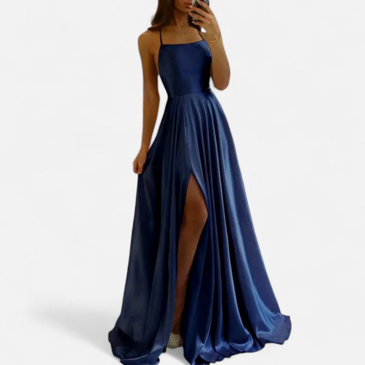 Eadlyn | Women's Elegant Spaghetti Strap Slit Maxi Dress