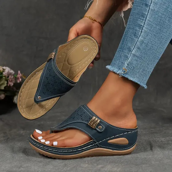 Solange | Women's Buckle Thong Sandals