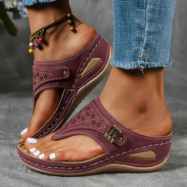Solange | Women's Buckle Thong Sandals