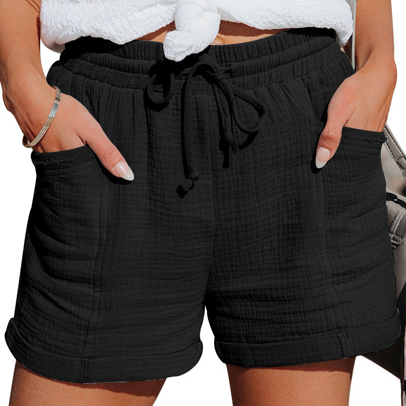 Adaeze | Women's Casual Drawstring Pocket Shorts
