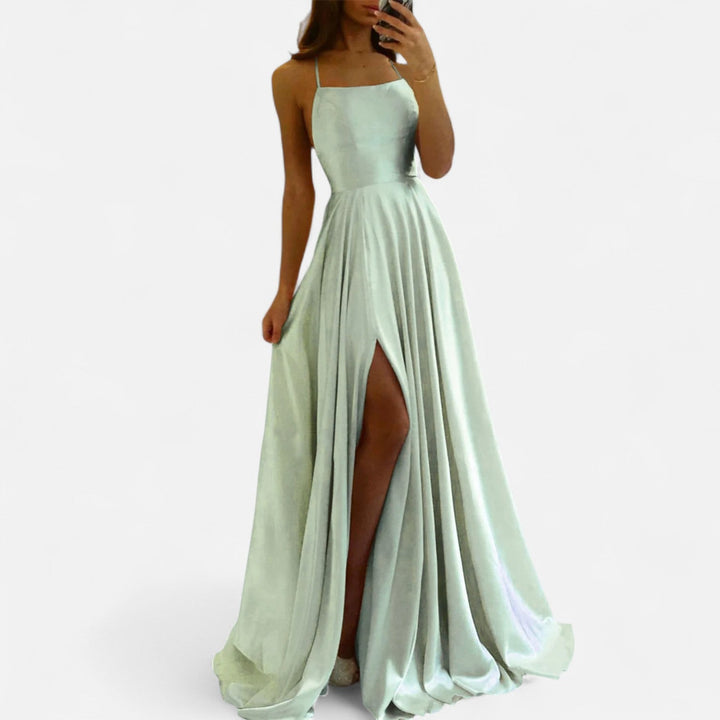Eadlyn | Women's Elegant Spaghetti Strap Slit Maxi Dress