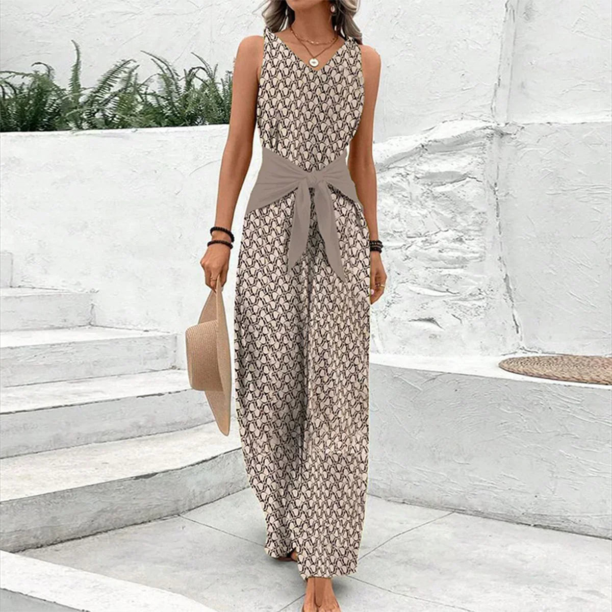 Lioraen | Women's Casual Summer Wide-Leg Jumpsuit