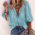 Orphina | Women's Printed Button Down Summer Blouse