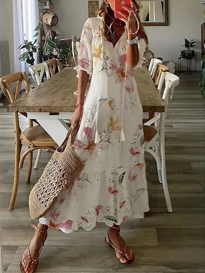 Celestine | Women's Boho Print Maxi Dress