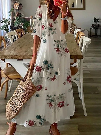 Celestine | Women's Boho Print Maxi Dress