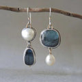 Elyndra | Women's Vintage Gem & Pearl Drop Earrings